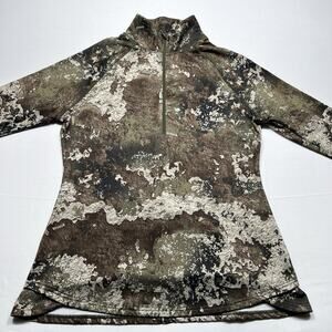 SHE Outdoor Fleece Quarter-Zip Pullover in TrueTimber Strata camo Large
